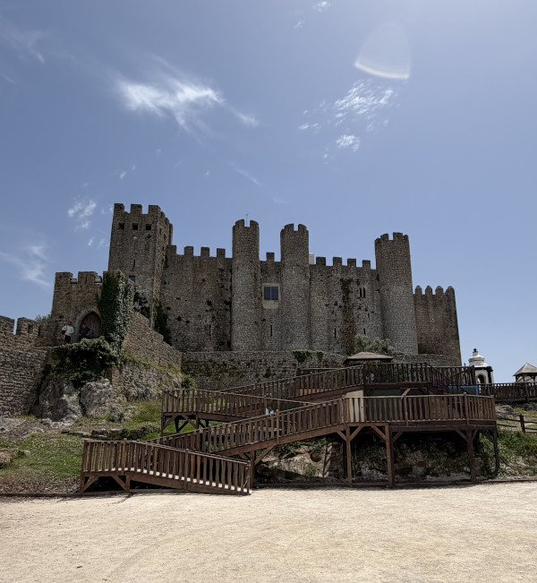 View of Óbidos Castle from the courtyard